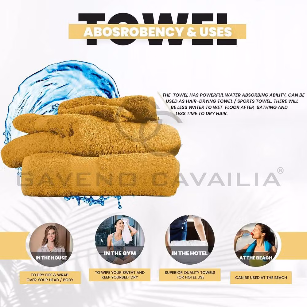 Gaveno Cavailia Miami Yellow Cotton Terry Towel – 2