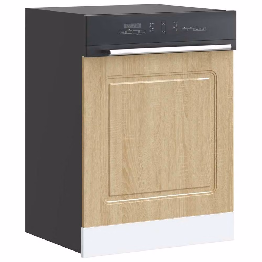 Berkfield Home Kalmar Decorative Dishwasher Panel in Sonoma Oak Tan, W: 60 cm, D: 1.5 cm, H: 67 cm – 1