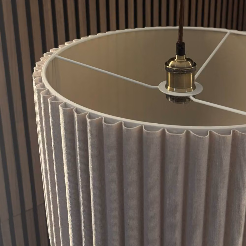 CGC Lighting Allegra Large Drum Lampshade in Beige Oatmeal Linen – 2