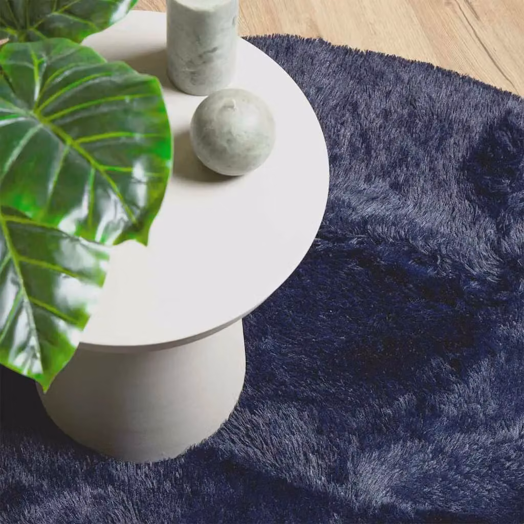 Berkfield Home NAVARRA Navy Blue Shaggy High Pile Polyester Rug, W: 300 cm, D: 200 cm – 5