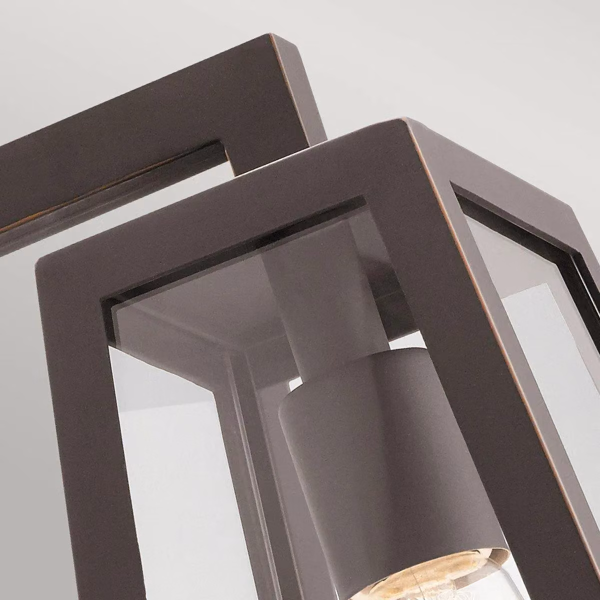 Kichler Delison Outdoor Wall Lantern in Rubbed Bronze and Brown, IP44 Rated – 2