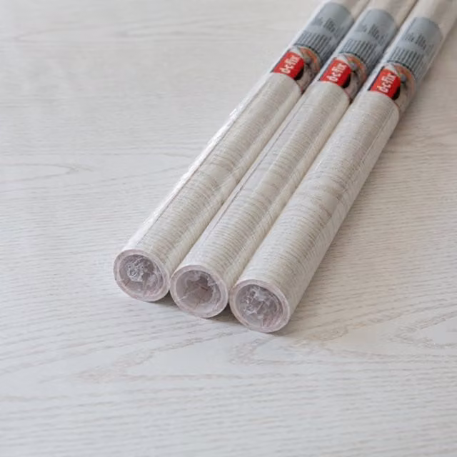 dc fix Pearlwood White Self Adhesive Vinyl Wrap for Kitchen Doors and Worktops, Pack of 3, W: 67.5 cm x L: 2 m