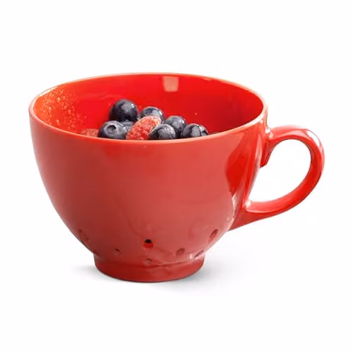 Zeal Melamine Berry Colander with Handles, Red, 10 cm – 1