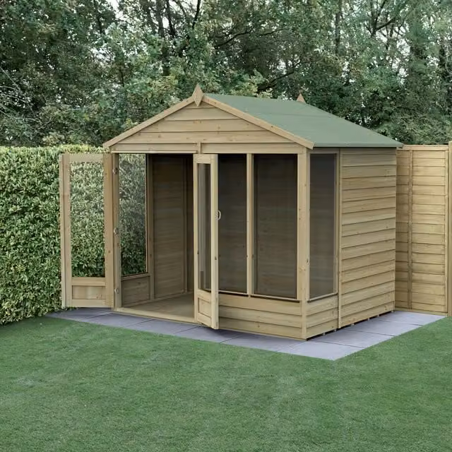 4LIFE Apex Summerhouse in Brown with Base and Foundation