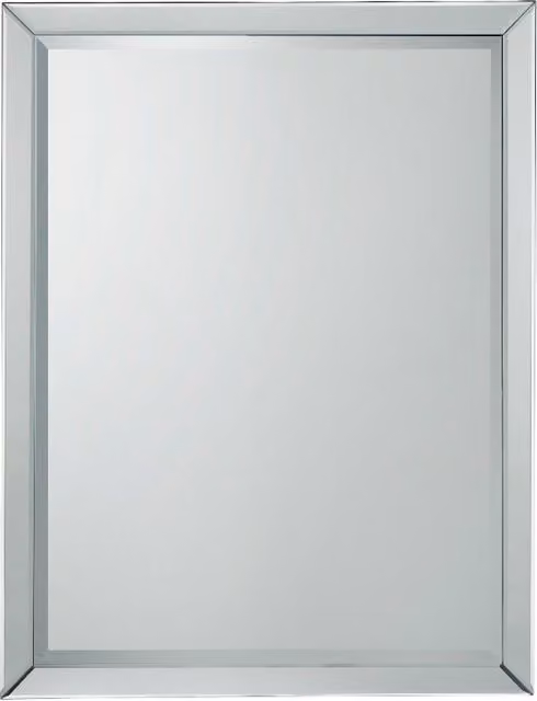 Perch & Parrow Skylar Modern Rectangular Silver Overmantle Wall Mirror