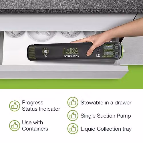 LAICA Vacuum Food Sealer Machine VT31041 in Black for Sous Vide – 2