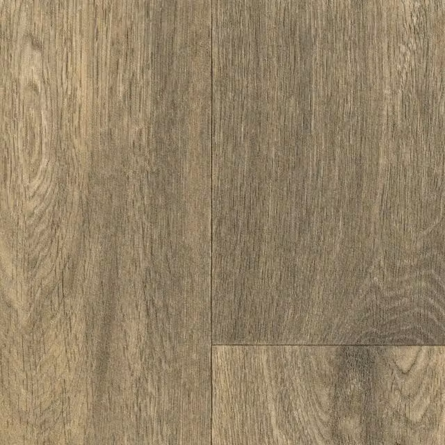 Vinyl Flooring UK Brown Wood Effect Textile Backed Vinyl Flooring Sheet W: 400 cm, L: 700 cm