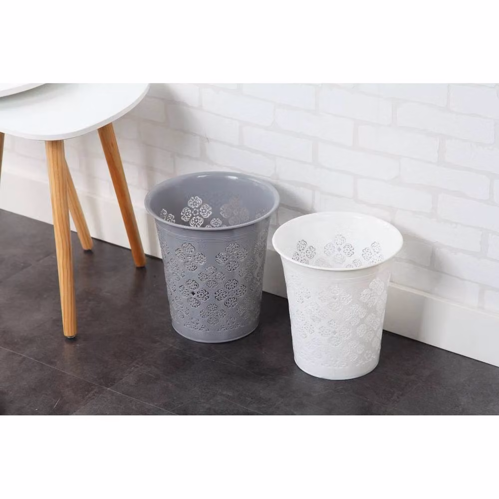Kelvenix White 8L Metal Waste Paper Bin – 2