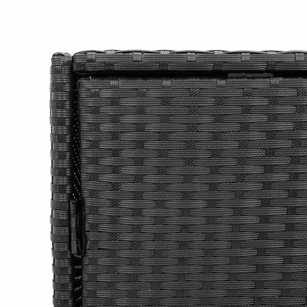 Berkfield Home Garden Storage Cabinet in Black Poly Rattan and Steel, W/D/H: 55 x 59 x 80 cm – 5