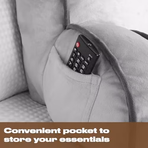 OHS Grey Reading Pillow with Head Rest and Detachable Neck Bolster for Back and Neck Support – 2