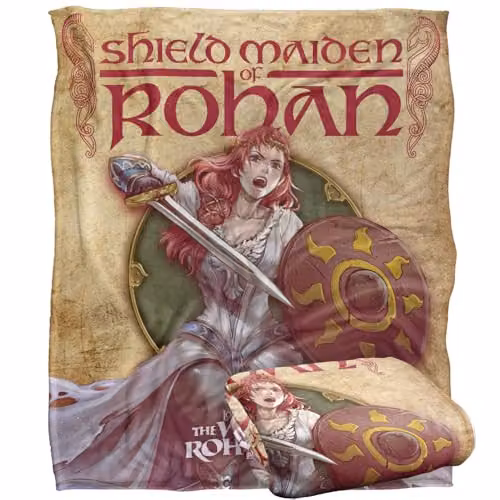 LOGOVISION Lord of the Rings War of the Rohirrim Hera Silky Touch Super Soft Fleece Throw Blanket, White, W: 152 cm, D: 127 cm – 1