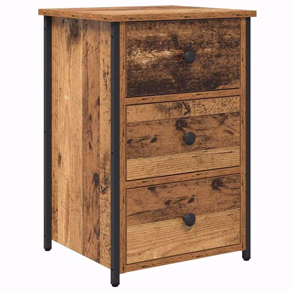 Berkfield Home Old Wood Industrial Table in Brown – 3