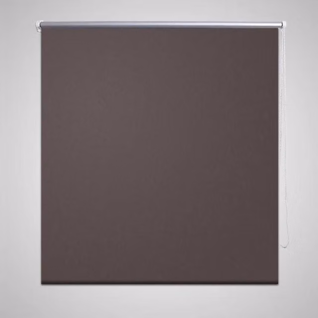Berkfield Home Thermal Insulating Blackout Roller Blind, Brown, W: 160 cm, H: 230 cm