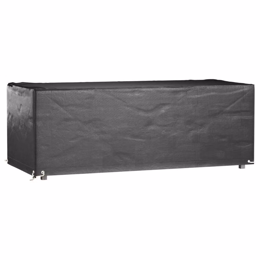Berkfield Home Water-Repellent Rectangular Garden Furniture Covers, 2 Pack, Black, W/D/H: 192 x 82 x 65 cm – 2
