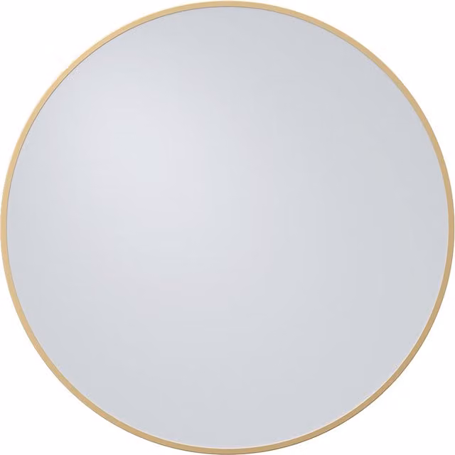 Livingandhome Modern Round Gold Wall Hanging Mirror