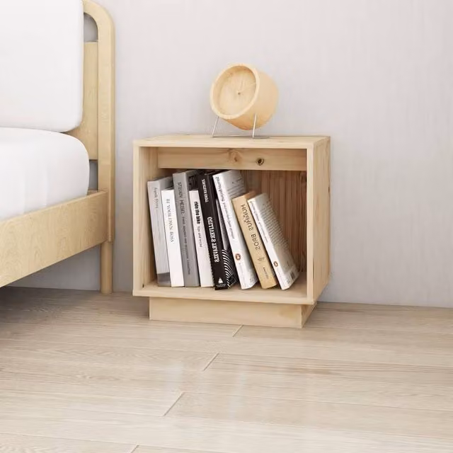 Berkfield Home Elegant Bedside Cabinets, Set of 2, Solid Pine Wood, Light Brown, W/D/H: 40 x 30 x 40 cm
