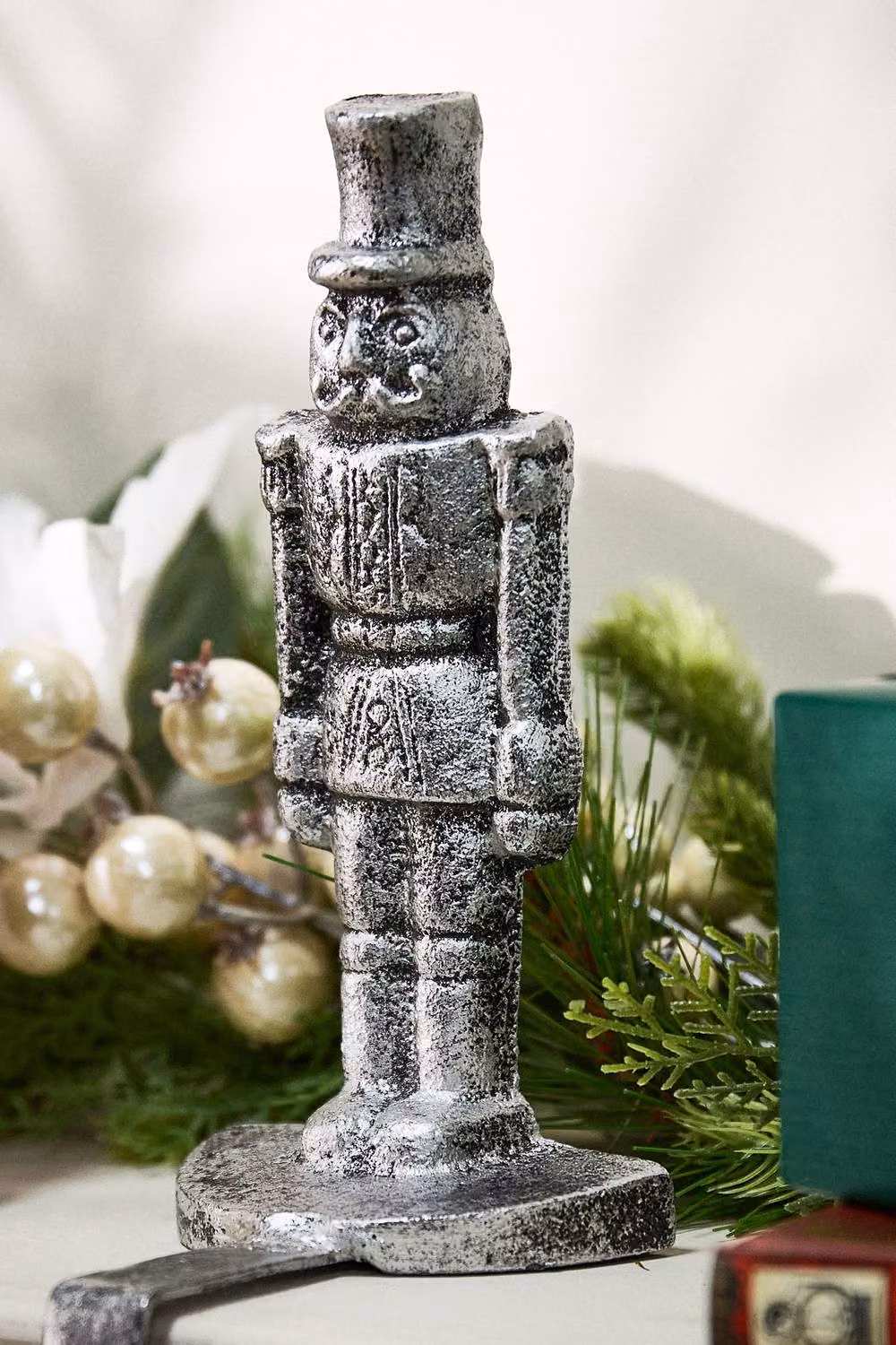 Dibor Silver Nutcracker Decorative Christmas Stocking Holder – 2
