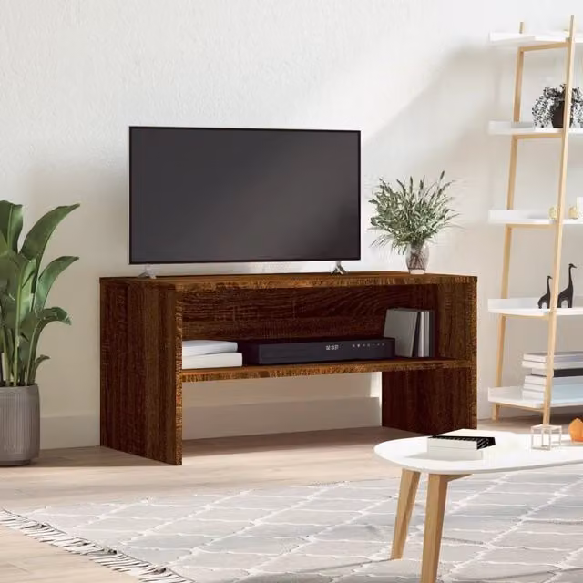Berkfield Home Modern Brown Oak TV Cabinet W/D/H: 80 x 40 x 40 cm