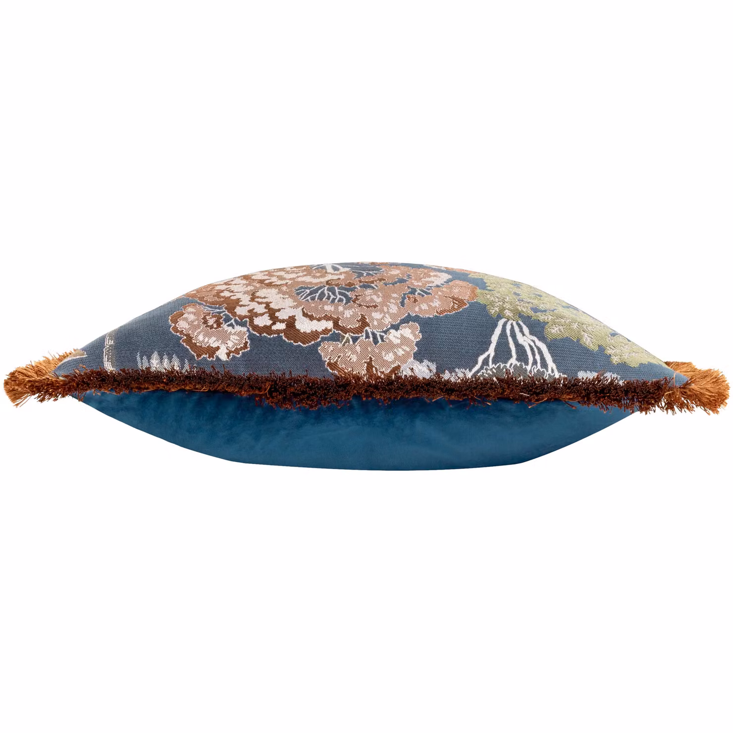 Wylder Nature Woodlands Tropical Jacquard Floral Cushion in Blue, W/D/H: 55 x 55 x 55 cm – 3