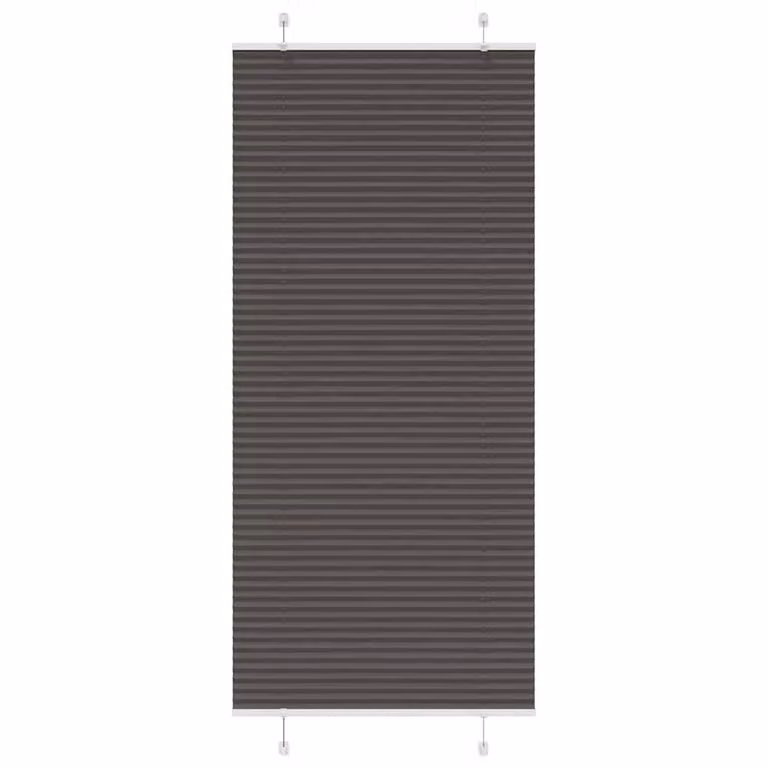 Berkfield Home Single Pleat Polyester Blind in Black, W: 100 cm, H: 200 cm