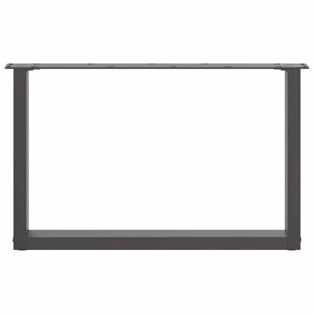 Berkfield Home U-Shaped Steel Coffee Table Legs, 2 Pieces, Anthracite Black, H: 70 cm, W: 42-43 cm – 3