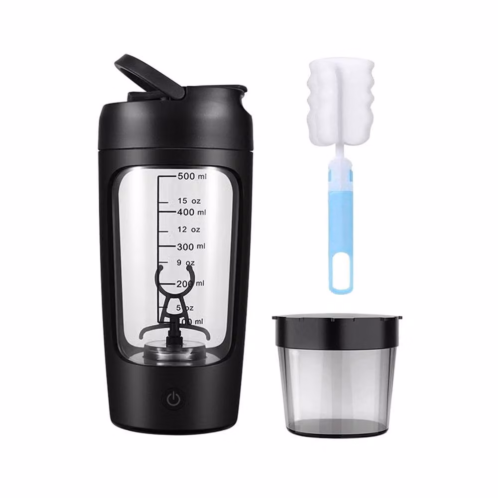 EONLION Black Plastic Blender Bottle for Protein Mixes – 5