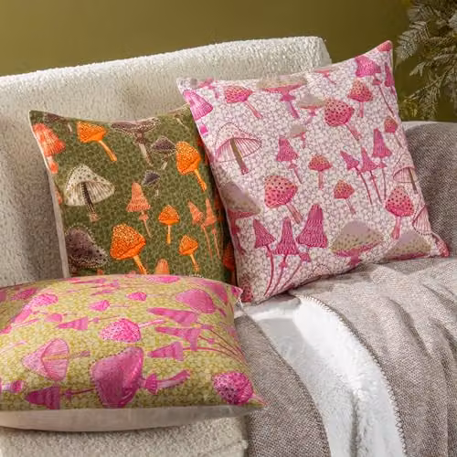 Riva Home Mushroom Fields Abstract Woven Purple Square Cushion, 45 x 45 cm – 4
