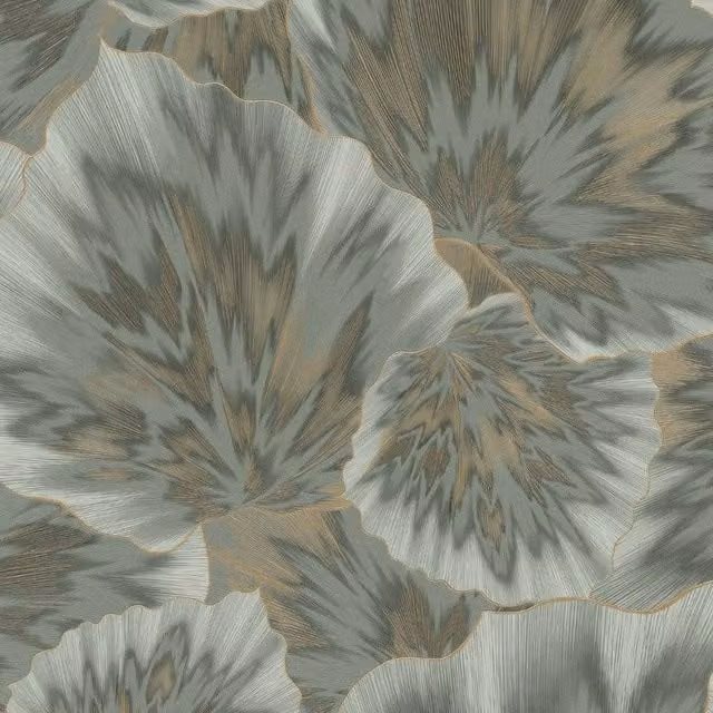 Erismann Bliss Floral Botanical Textured Vinyl Wallpaper in Green