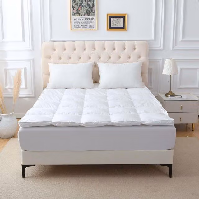 HomeSpace Direct KH Goose Feather and Down Mattress Topper, White, Single
