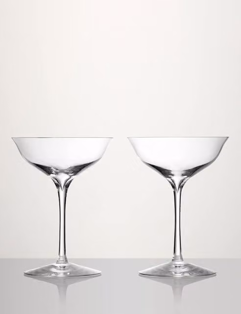Waterford Elegance Belle Crystal Cocktail Coupes, Set of 2, Clear