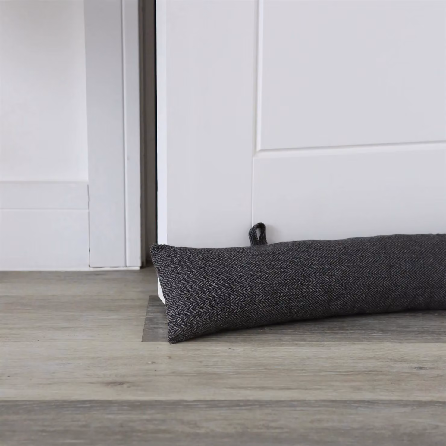Nicola Spring Herringbone Draught Excluders, Grey, Pack of 2, Length: 79 cm – 10