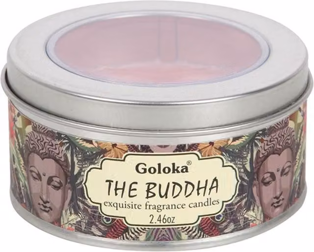 Goloka The Buddha Soya Wax Candle in Silver with Floral and Oriental Scents