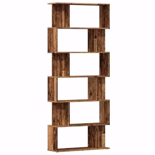 vidaXL Book Cabinet in Old Wood Brown, W/D/H: 80 x 24 x 192 cm – 1