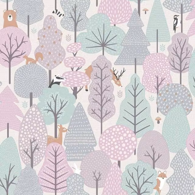 Muriva My Kingdom Wild Wood Textured Non-Woven Wallpaper in Pink
