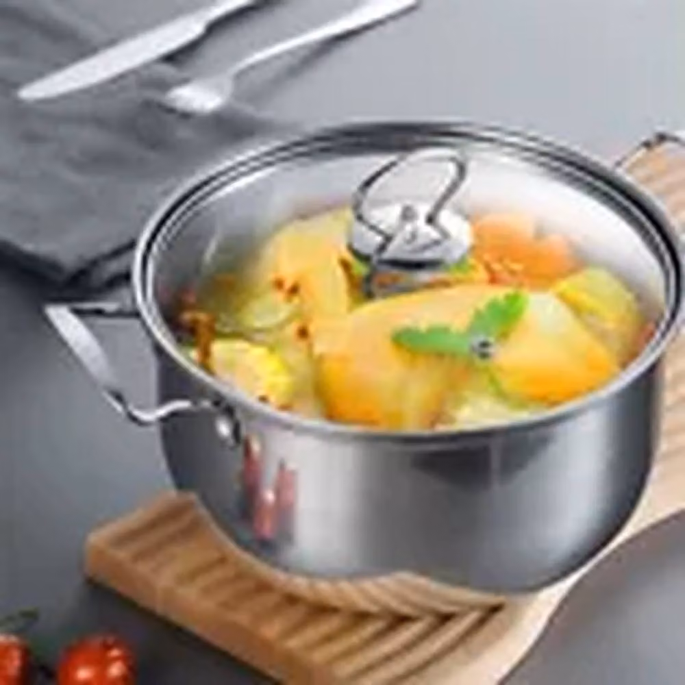 EONLION 5-Piece Non-Stick Stainless Steel Induction Cookware Set in Silver – 3