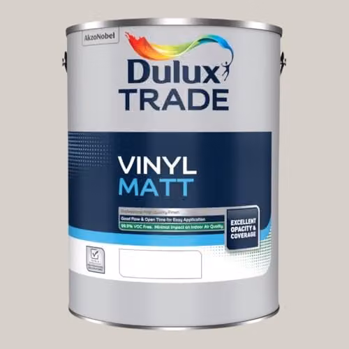 Dulux Trade Vinyl Matt Paint in Pebble Shore Grey, 5l