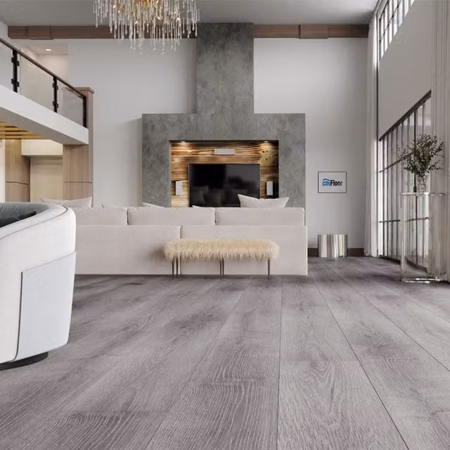 Livingandhome Grey Country House Wood Effect Self Adhesive Plank Flooring