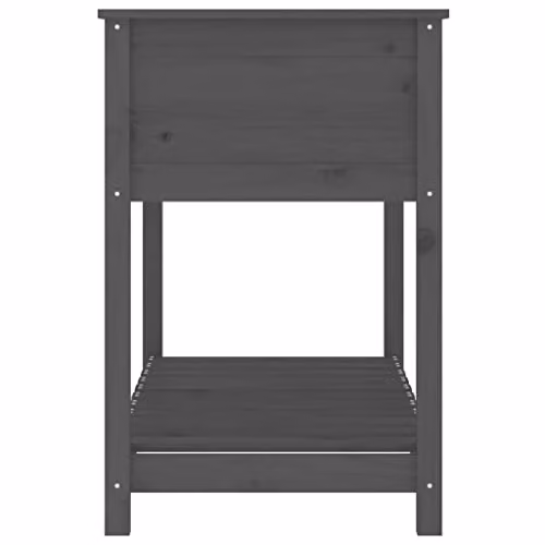 vidaXL Grey Pine Wood Planter with Shelf W/D/H: 111.5 x 54 x 81 cm – 4