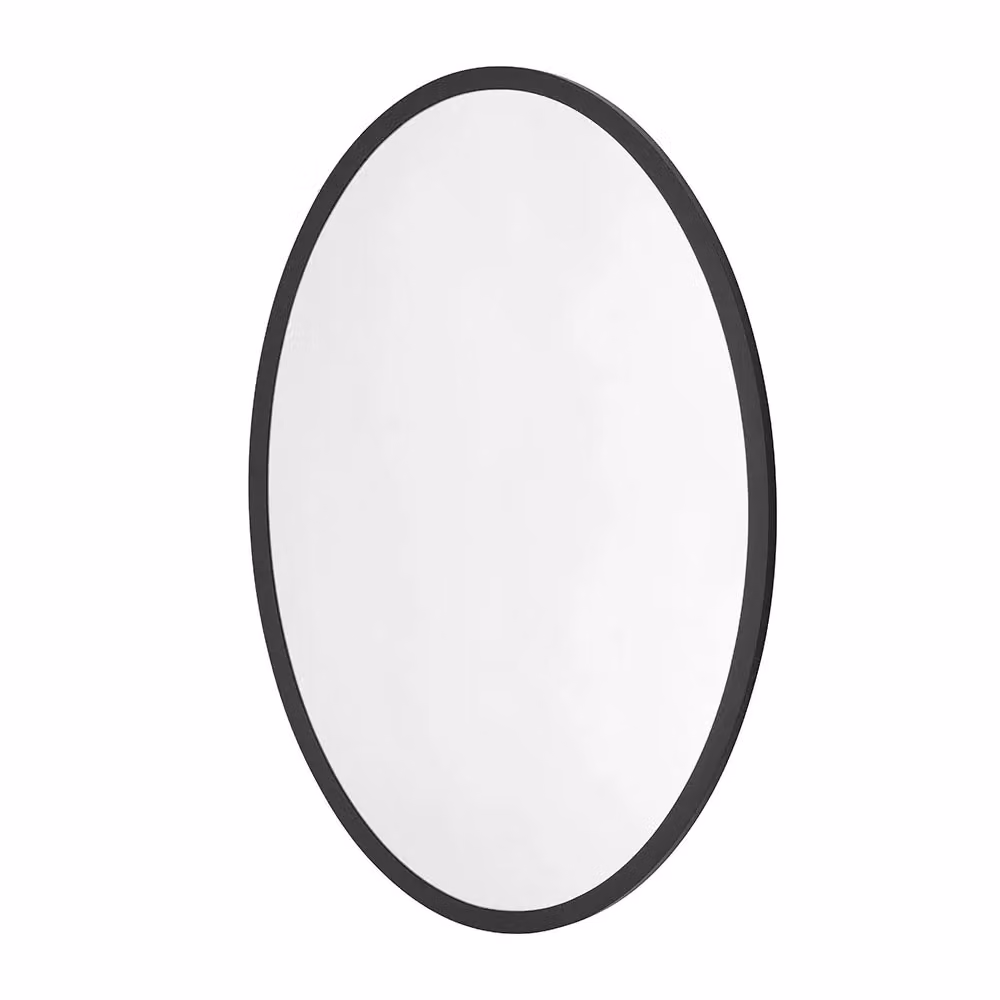 Yearn Mirrors Eternity Contemporary Black Oval Wall Mirror – 2