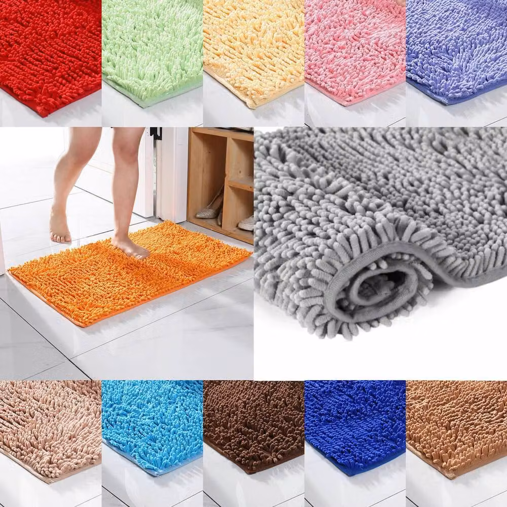 YnysTec Non-slip Water-absorbent Bathroom Mat and Hallway Rug in Red, W: 40 cm, L: 120 cm – 2
