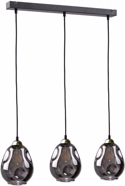 Netlighting Loki Bar Pendant Ceiling Light in Black, 60cm, 3x E27