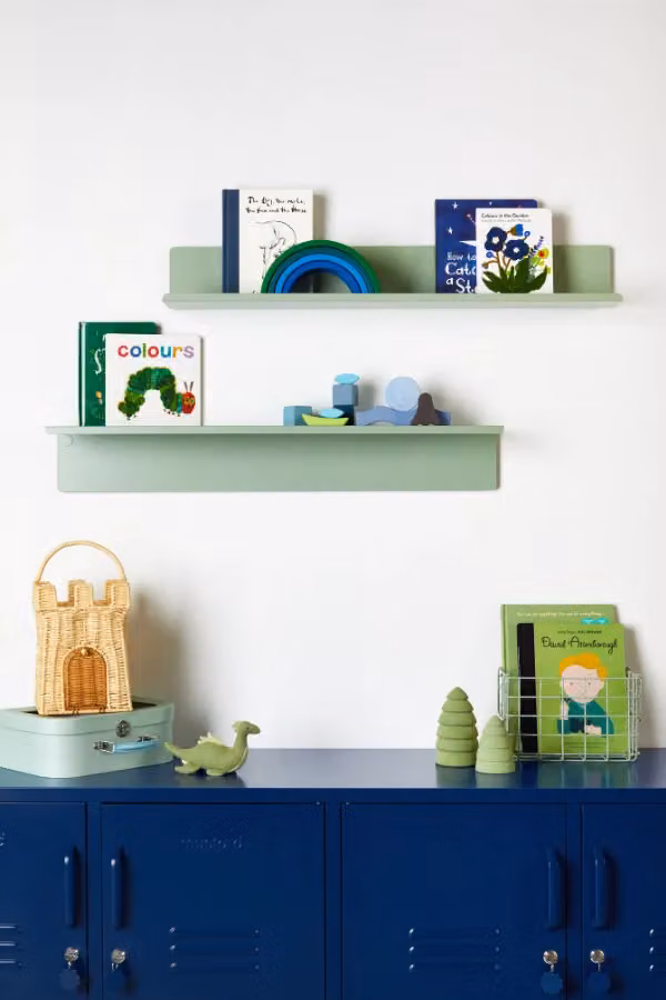 Mustard Made The Ledge Wall Mounted Metal Shelf in Sage Green, W: 85 cm, H: 13 cm, D: 12 cm – 3