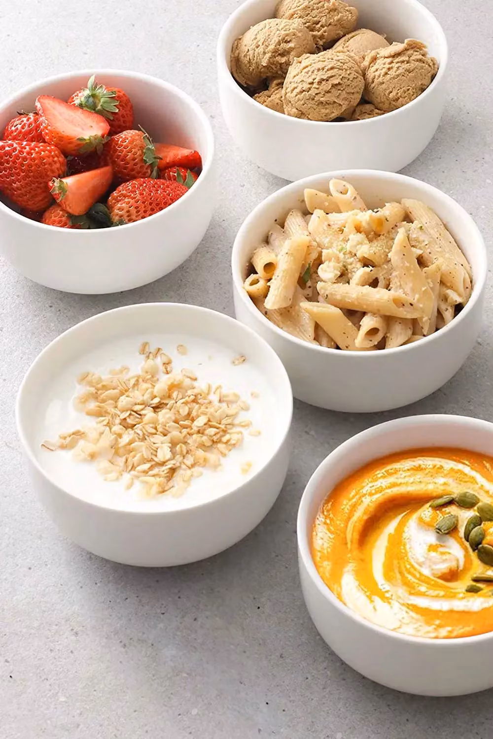 Glim & Glam 4 Piece White Porcelain Cereal and Tapas Bowl Set – 2