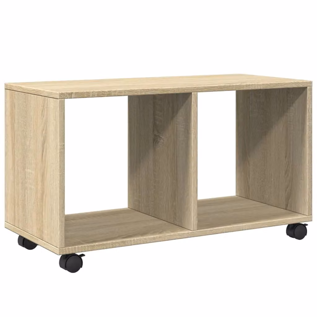 Berkfield Home vidaXL Rolling Cabinet in Sonoma Oak Brown, W/D/H: 72 x 33 x 42.5 cm – 2