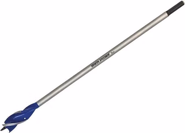 IRWIN Blue Groove 6X Long Wood Drill Bit, Silver, Diameter: 25 mm, Length: 400 mm