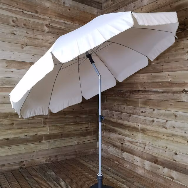 Samuel Alexander 2.5m Extending Parasol Umbrella with Tilt Action in Beige and Silver