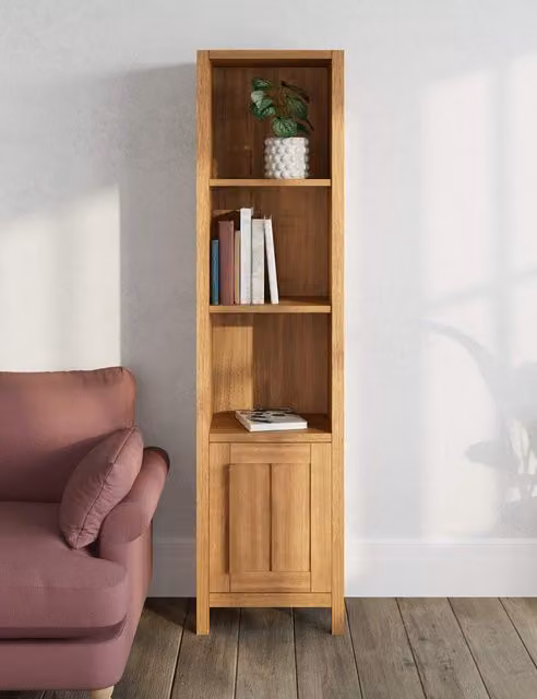 Gallery Direct Sonoma Narrow Oak Bookcase in Brown