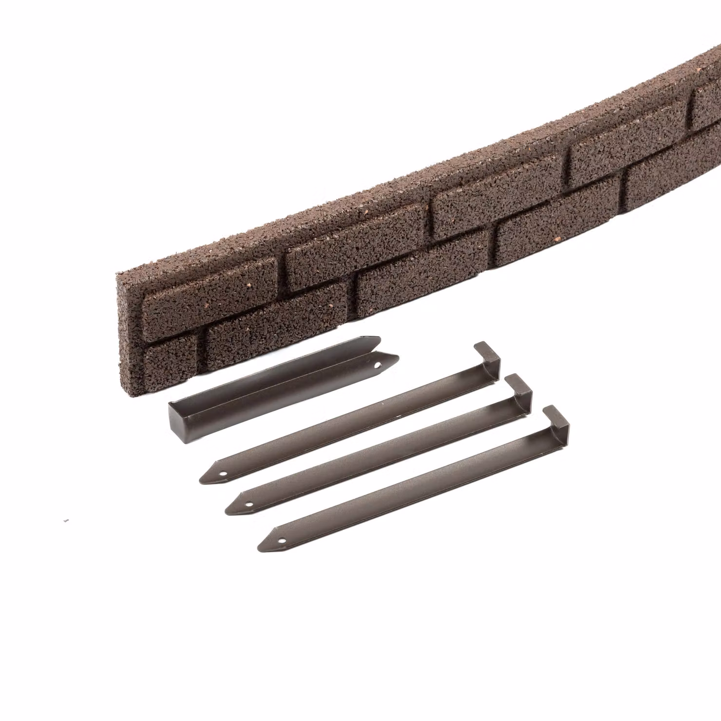 Nicoman Flexible Brick Effect Garden Edging Border in Brown, 4 Pack – 2