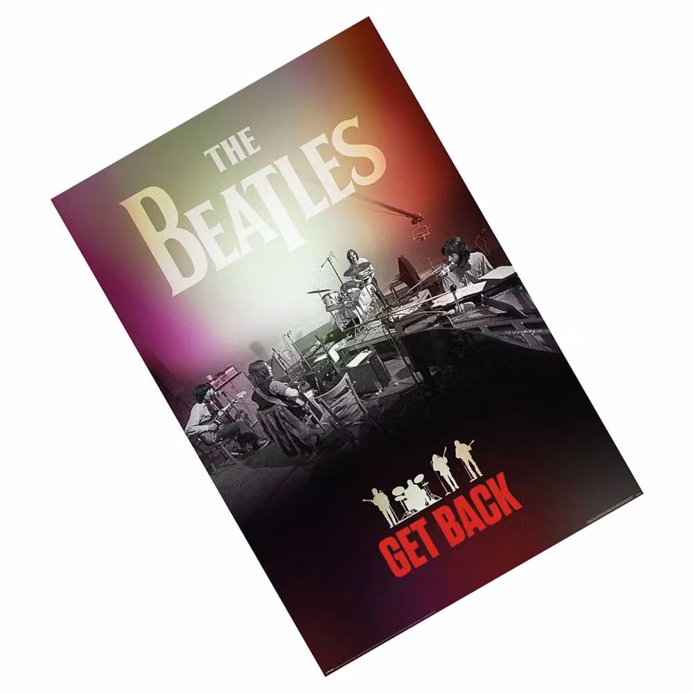 The Beatles Retro Typography Paper Poster in Multicolour and Beige – 2