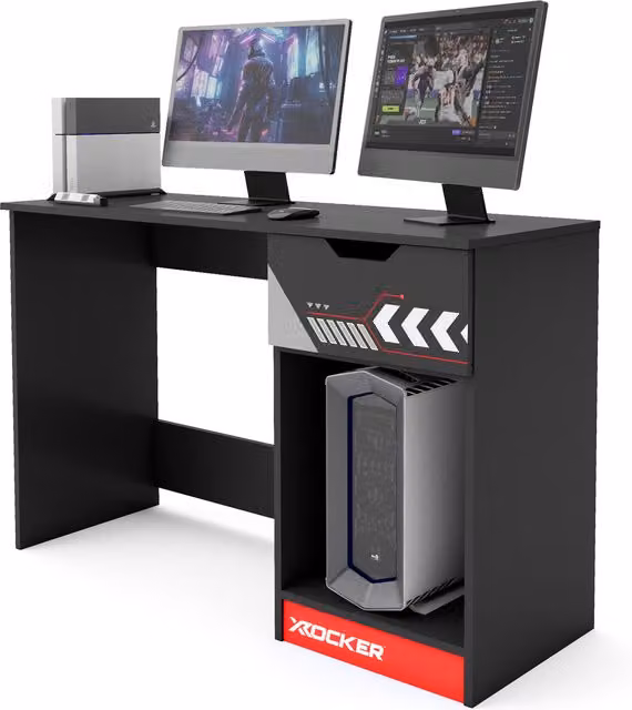 X Rocker Octane Gaming Desk in Black and Red